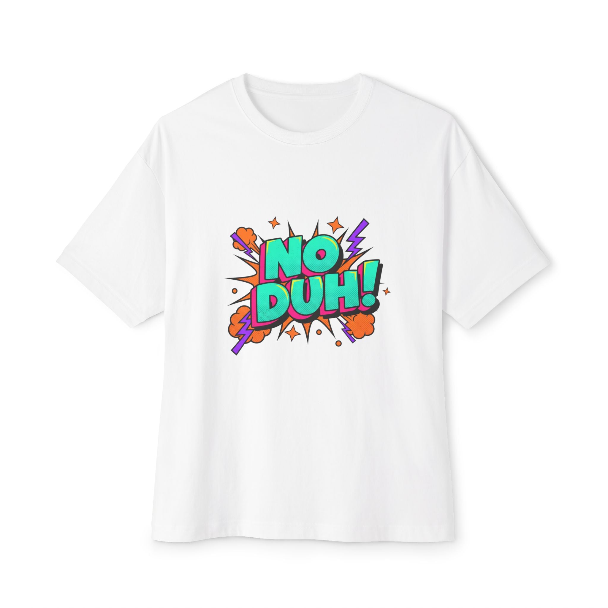 No Duh! Graphic Tee — Retro Comic Pop Art Oversized T-Shirt