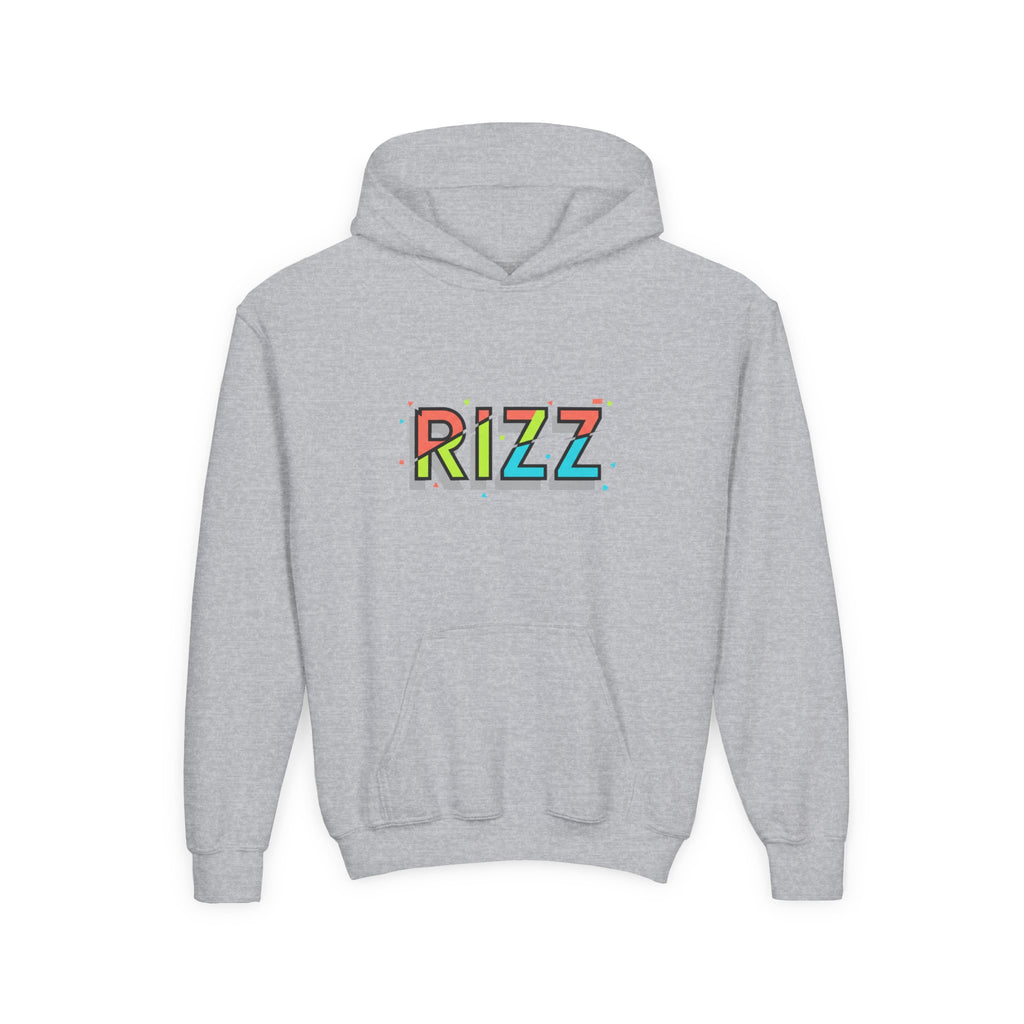 Youth Hoodie — Colorful "RIZZ" Retro Graphic Pullover