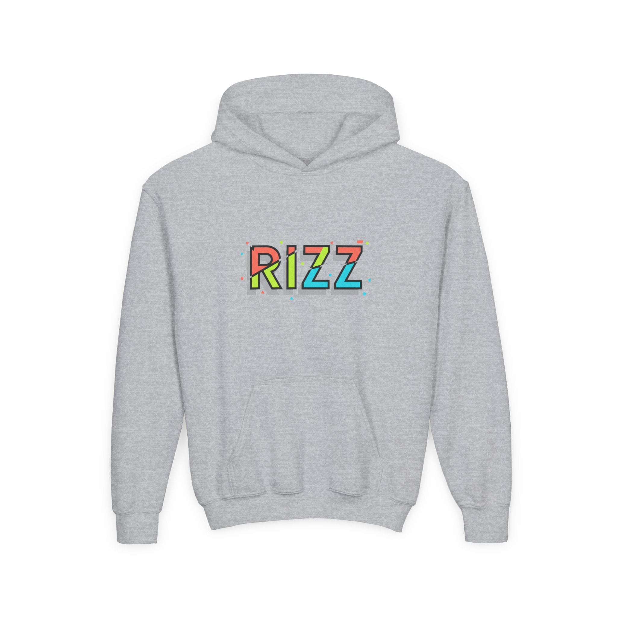 Youth Hoodie — Colorful "RIZZ" Retro Graphic Pullover