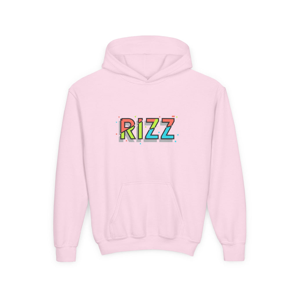 Youth Hoodie — Colorful "RIZZ" Retro Graphic Pullover